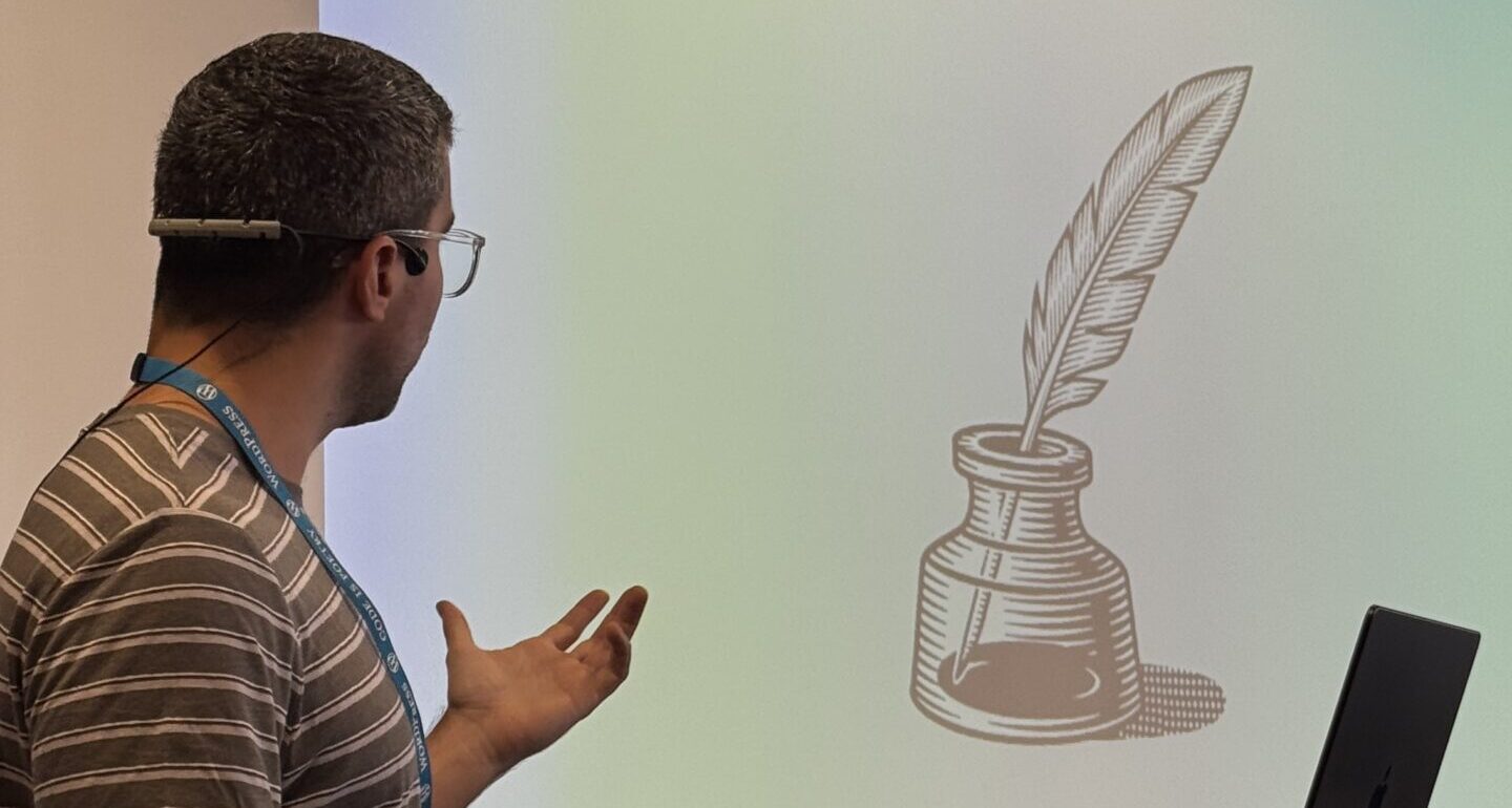 Matias Sanchez Moises presenting Artificial Poets.